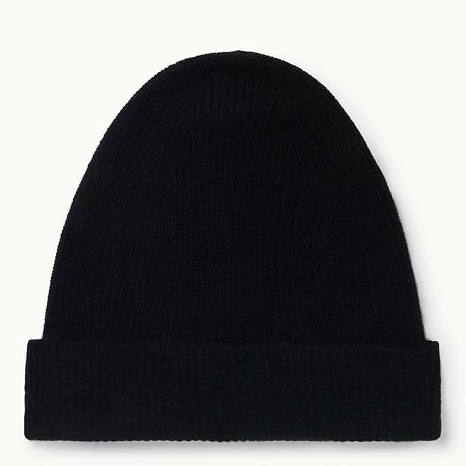 Scott & Scott London Black Cashmere Beths Beanie