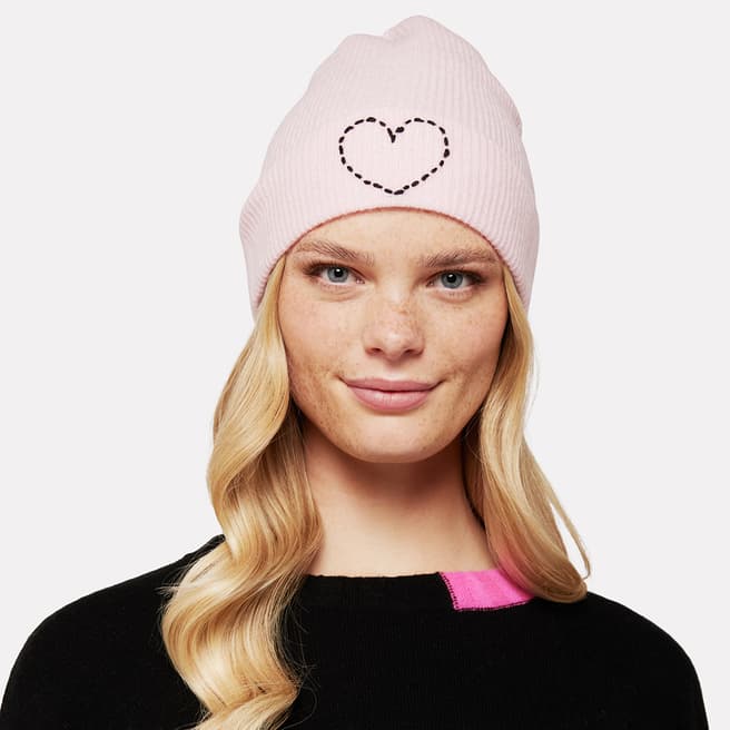 Scott & Scott London Candy Floss Cashmere Embroidery Hat 