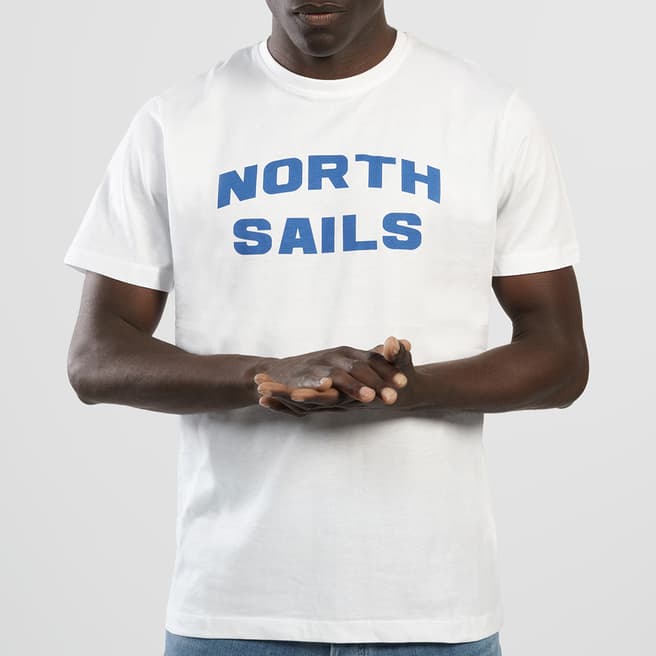 NORTH SAILS White Cotton Logo T-Shirt