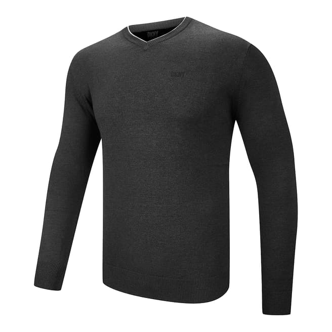 DKNY Charcoal DKNY V Neck Sweatshirt