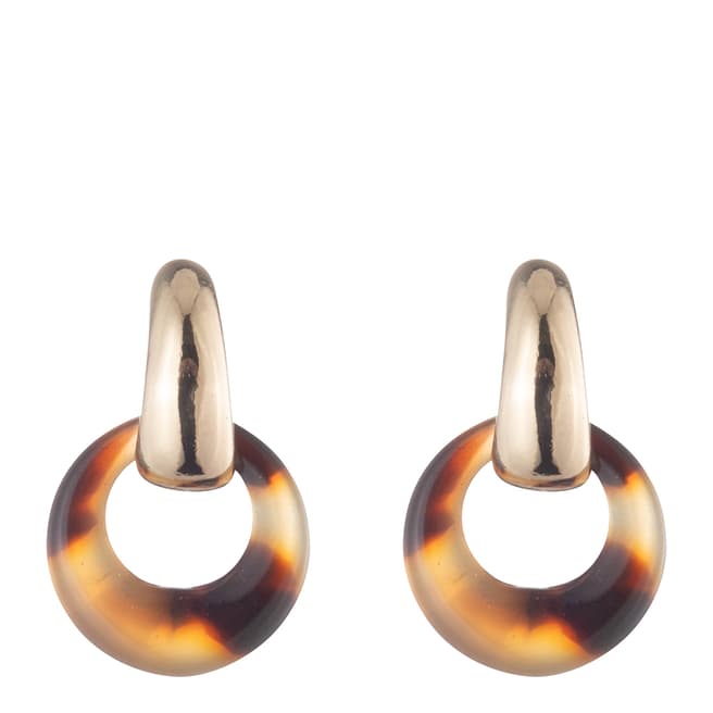 Ralph Lauren Gold and Tortoise Shell Drop Earrings