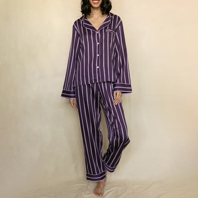 Fable & Eve Multi Wimbledon Printed Stripe Pyjama Set