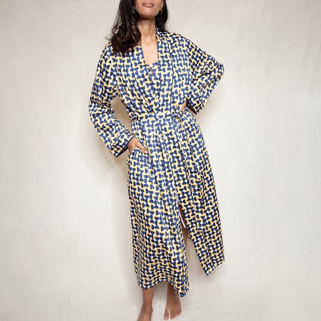 Fable & Eve Multi Chelsea Spot Print Long Dressing Gown