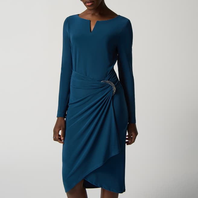 Joseph Ribkoff Deep Blue Fitted Midi Dress