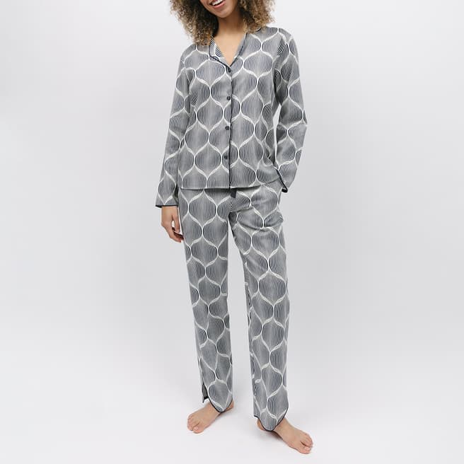 Cyberjammies Cream Nicole Geo Print Pyjama Set