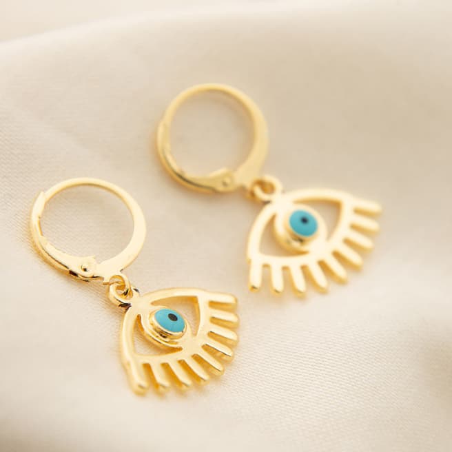 Elika Gold & Turquoise Earring