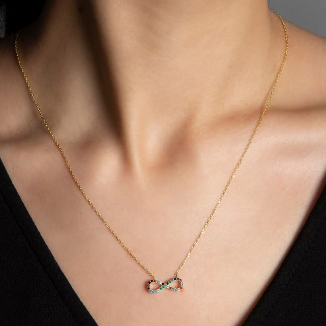 Elika Gold Infinity Necklace