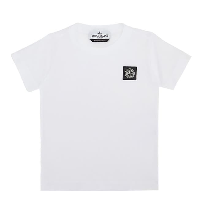 Stone Island White Cotton Jersey T-Shirt