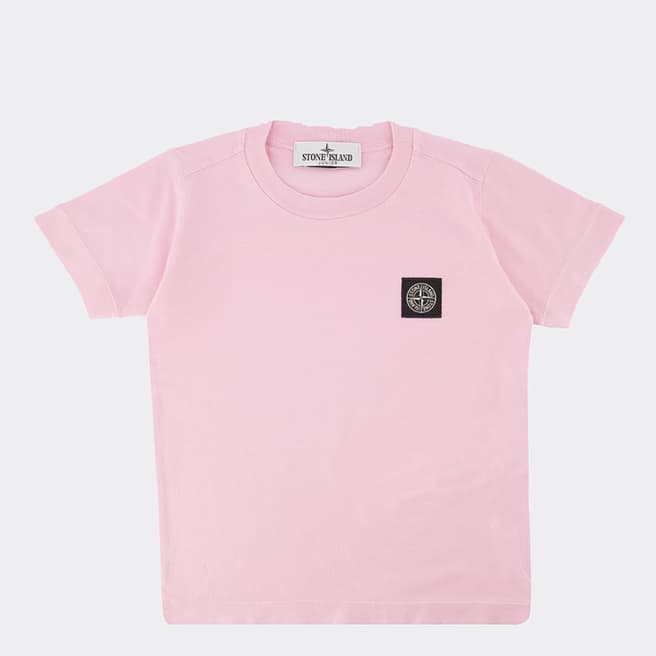 Stone Island Pale Pink Cotton Jersey T-Shirt