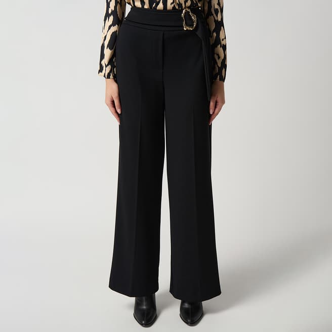 Joseph Ribkoff Black Belted High Waist Trouser