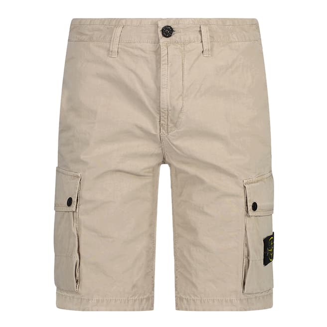 Stone Island Beige Garment Dyed Shorts