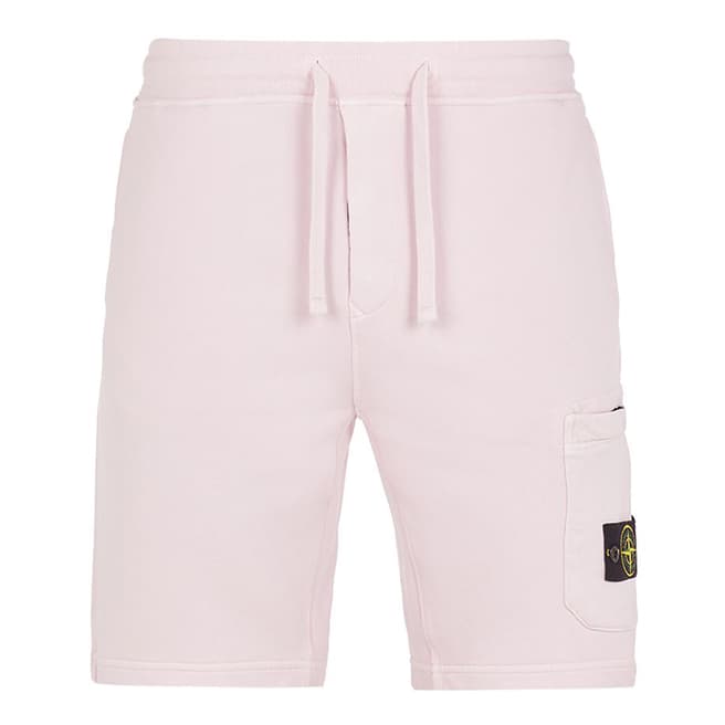 Stone Island Pale Pink Bermuda Cotton Shorts