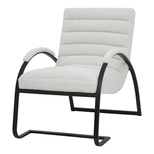 Hill Interiors Boucle Ribbed Ark Chair