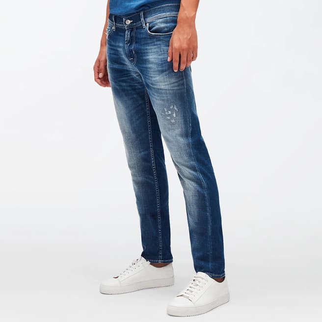 7 For All Mankind Mid Wash Ronnie Stretch Jeans
