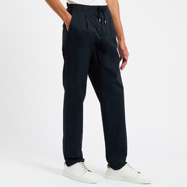 Replay Navy Twill Cotton Blend Joggers