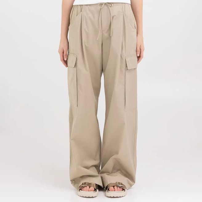 Replay Sand Cotton Cargo Trousers