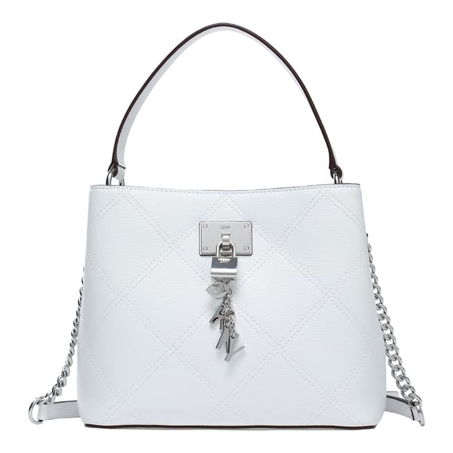 DKNY Optic White Elissa Bucket Bag