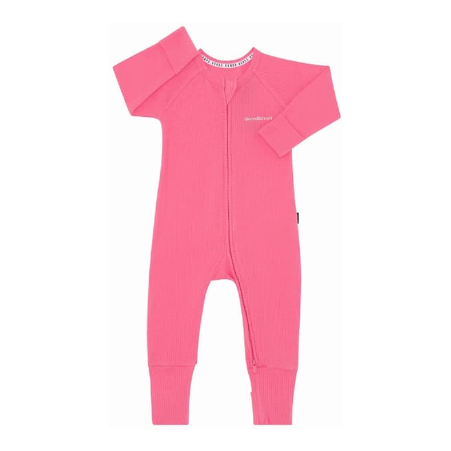 Bonds Pink Wide Needle Cotton Blend  Wondersuit