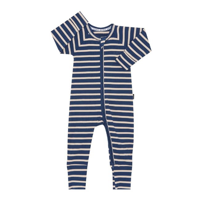 Bonds Navy Stripe Wide Needle Cotton Blend Wondersuit