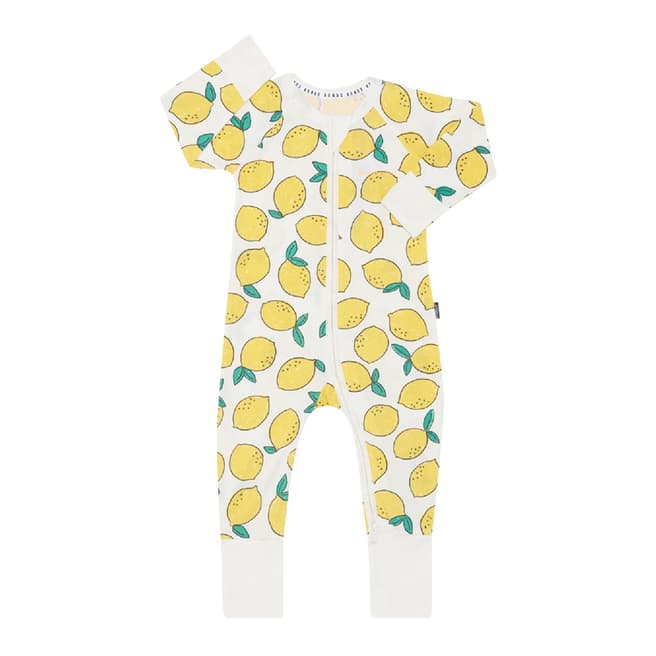 Bonds White Lemon Zip Cotton Blend Wondersuit