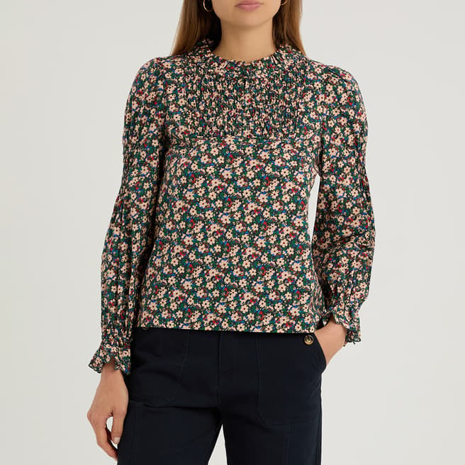 Wyse Multi Lisa Smocked Blouse