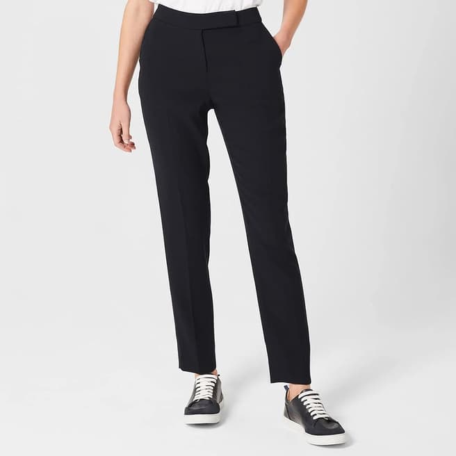 Hobbs London Navy Abigail Tapered Trousers