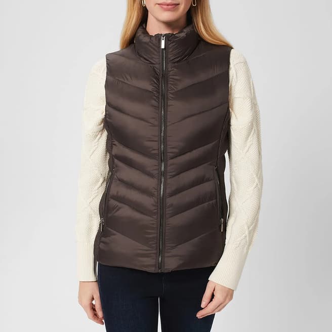 Hobbs London Brown Neava Puffer Gilet