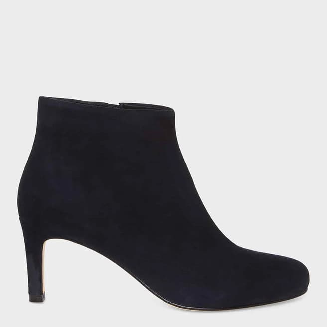 Hobbs London Navy Lizzie Heeled Leather Boots