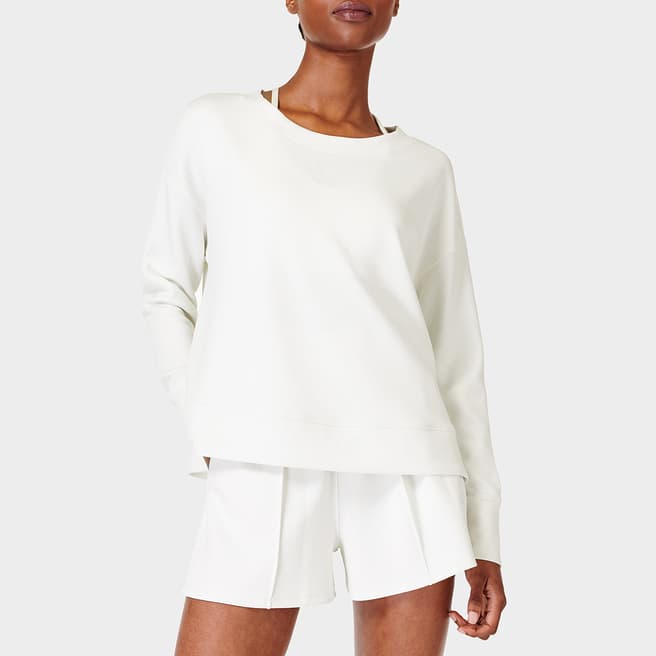 Sweaty Betty White Cloud Weight Pullover