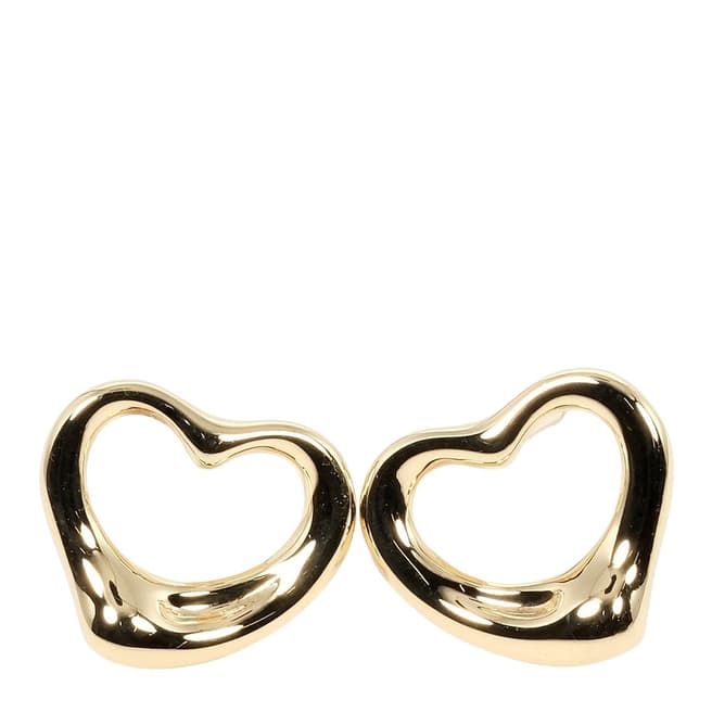 Vintage Tiffany & Co Yellow Gold Tiffany & Co Open Heart Earring