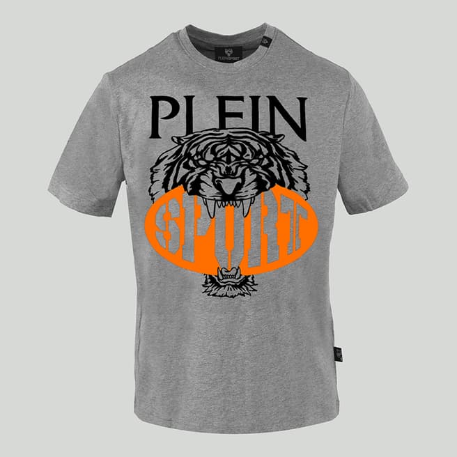 Philipp Plein Grey Logo Cotton T-Shirt