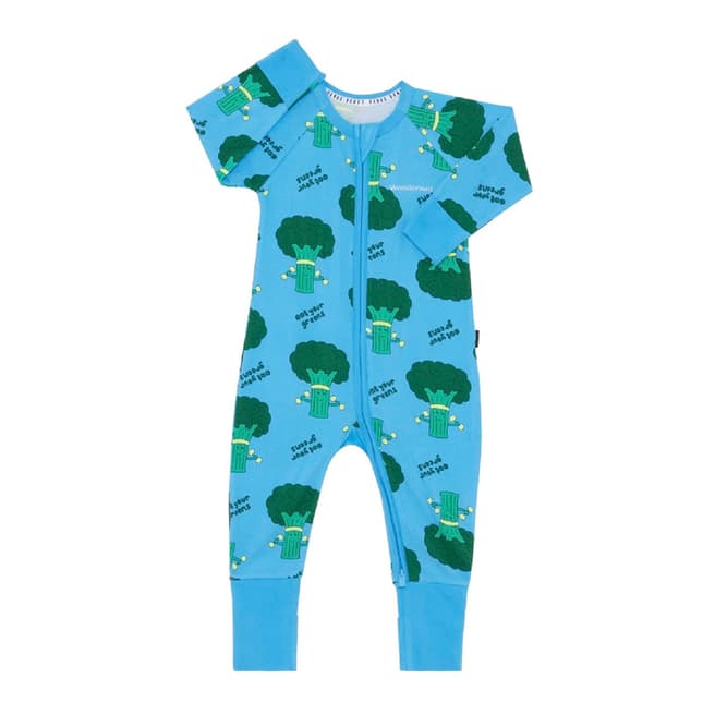 Bonds Blue Brocoli Zip Wondersuit