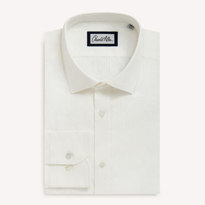 Charlie Allen White Stripe Regular Fit Cotton Shirt