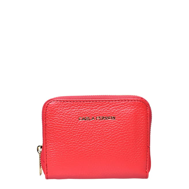 Carla Ferreri Red Leather Wallet