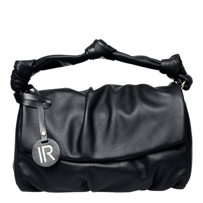 Isabella Rhea Black Leather Crossbody bag