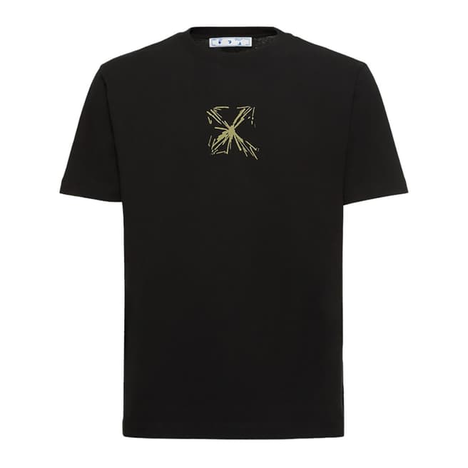 Off-White Black Splash Arrow Cotton T-Shirt