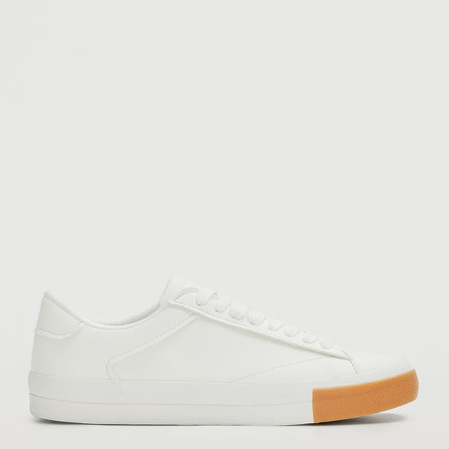 Mango White Low Top Basic Trainers