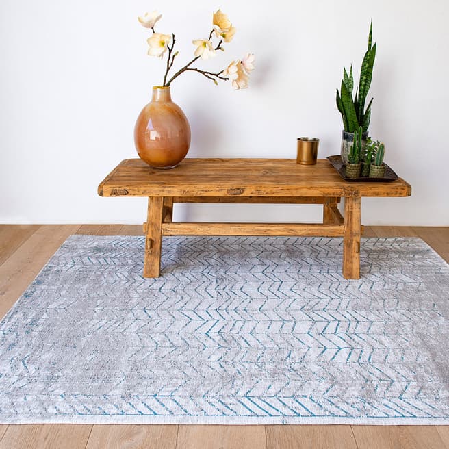 Louis De Poortere Mad Men Jacobs Ladder Tribeca Blue Rug 230x330cm