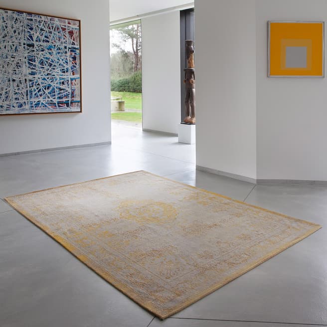 Louis De Poortere Fading World Medaillon Grey Yellow Rug 280x360cm