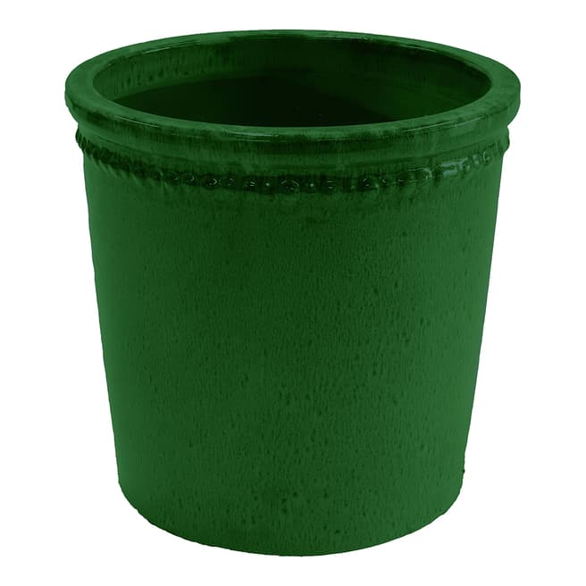 Fallen Fruits Glazed Green Flower Pot 25cm