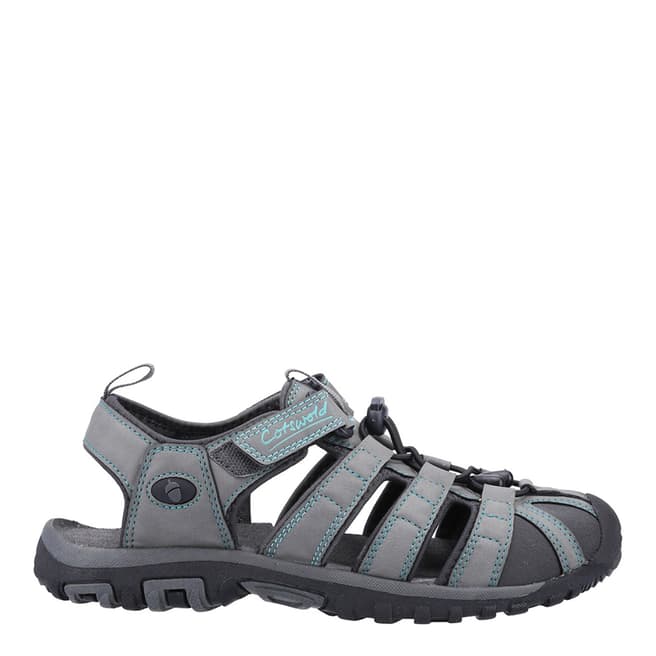 Cotswold Grey/Turquoise Colesbourne Recycled Sandal