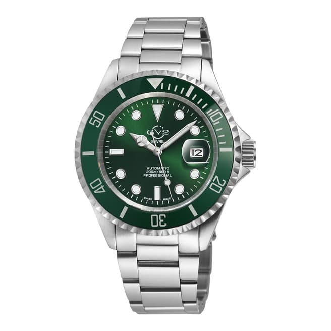 Gevril Men's Silver & Green Gevril Liguria Swiss Automatic Watch 42mm
