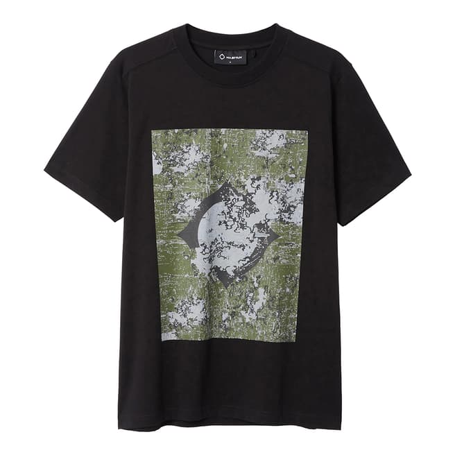 Ma Strum Black Decay Print Cotton T-Shirt