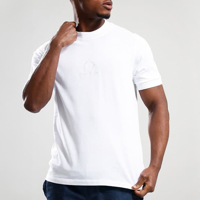 Ma Strum White Compass Logo Cotton T-Shirt