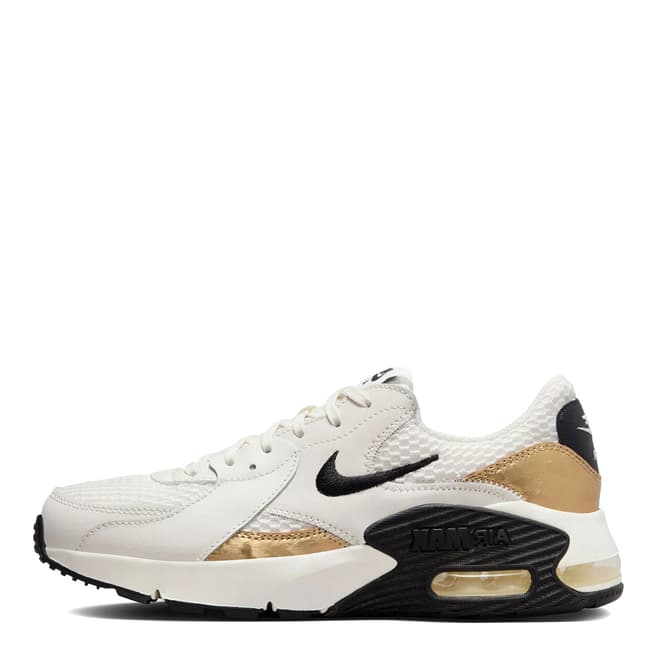 Nike Women's White/Black/Gold Nike Air Max Excee Trainers