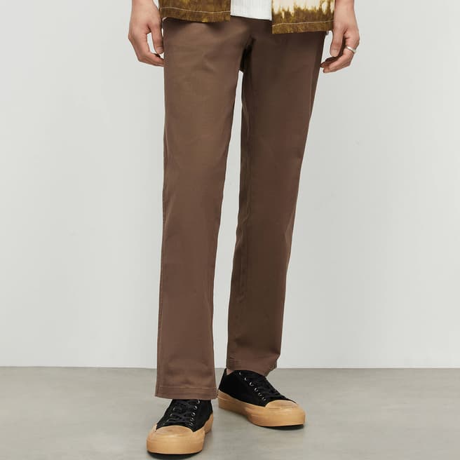 AllSaints Brown Verne Cotton Chinos