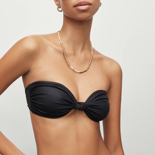 AllSaints Black Emma Bikini Top