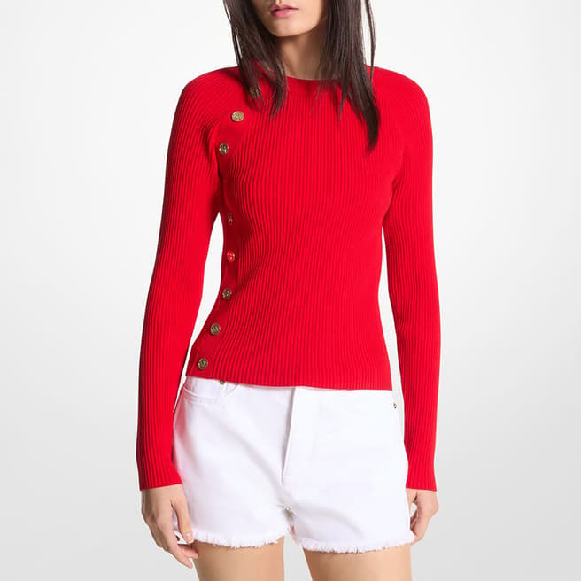 Michael Kors Red Fitted Sweater