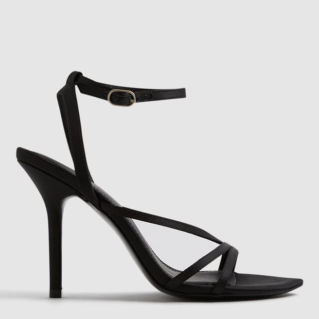 Reiss Black Camilla Strappy Heeled Sandals