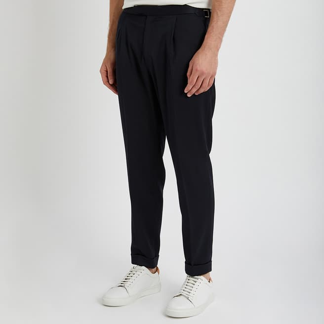 Reiss Navy Harvey Pleated Trousers